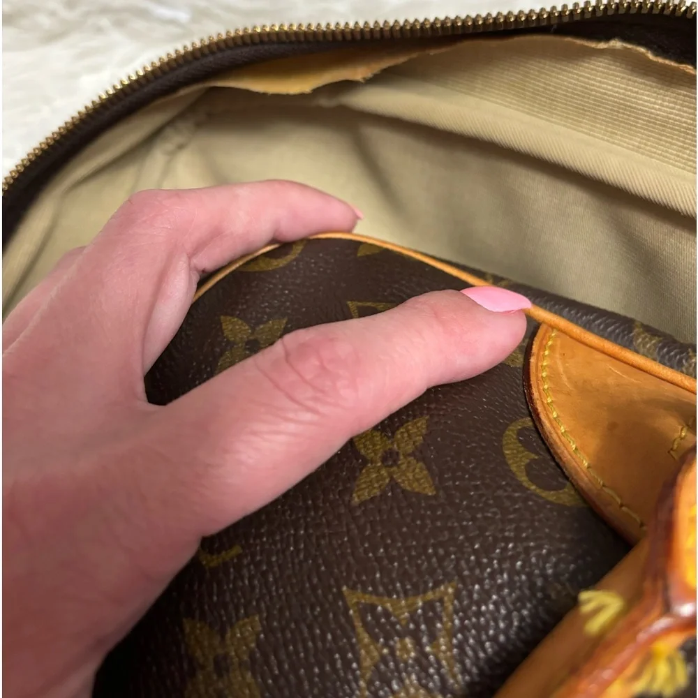 VINTAGE Louis Vuitton Satchel Bag Deauville Brown Monogram - Picture 16 of 16